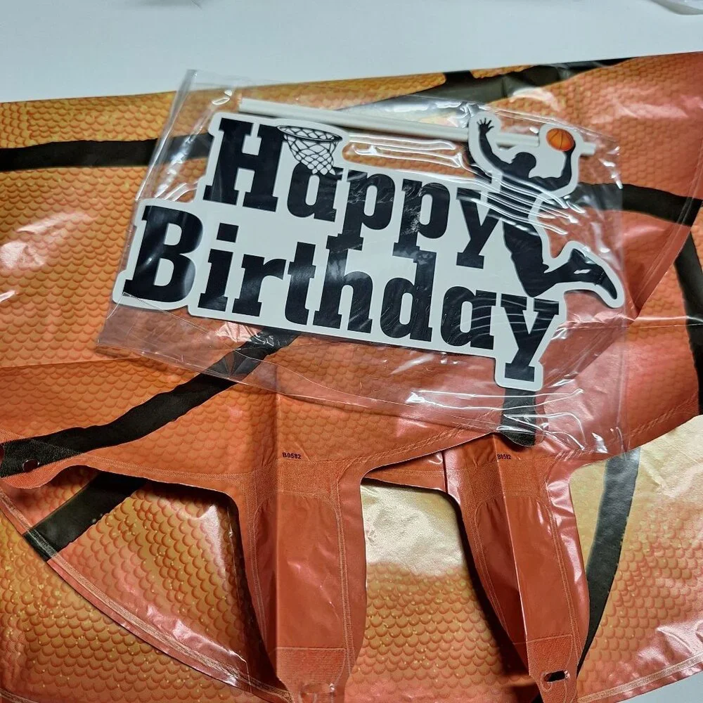 Basketball Themed‎ Birthday Party Supplies Set Invitations Balloons Cake Topper